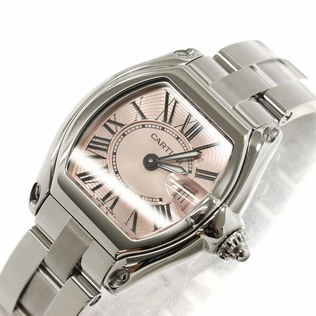 Pre-Owned Cartier Roadster SM W62017V3 Ladies' Watch, Date, Pink, Quartz Watch