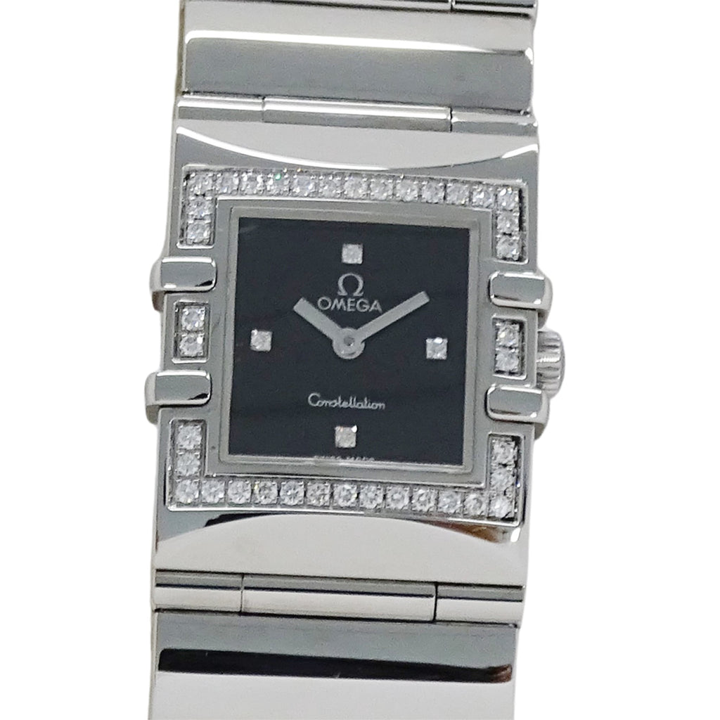 Pre-Owned Omega Constellation Carre Quadra 1528.46 Women's Watch, Brand Name, Diamond, Quartz...