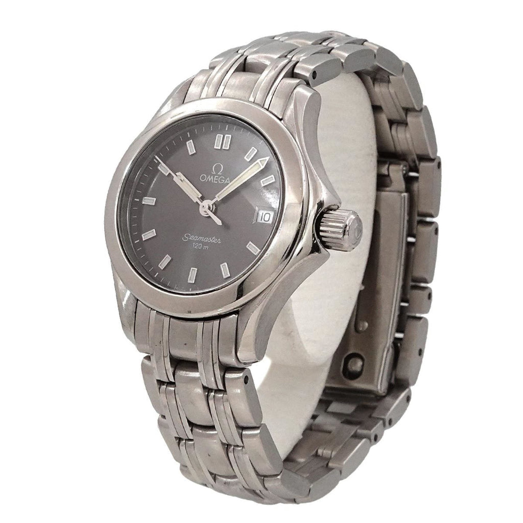 Pre-Owned OMEGA Seamaster 120 2581 43 Women's Watch with Date, Gray Quartz Movement