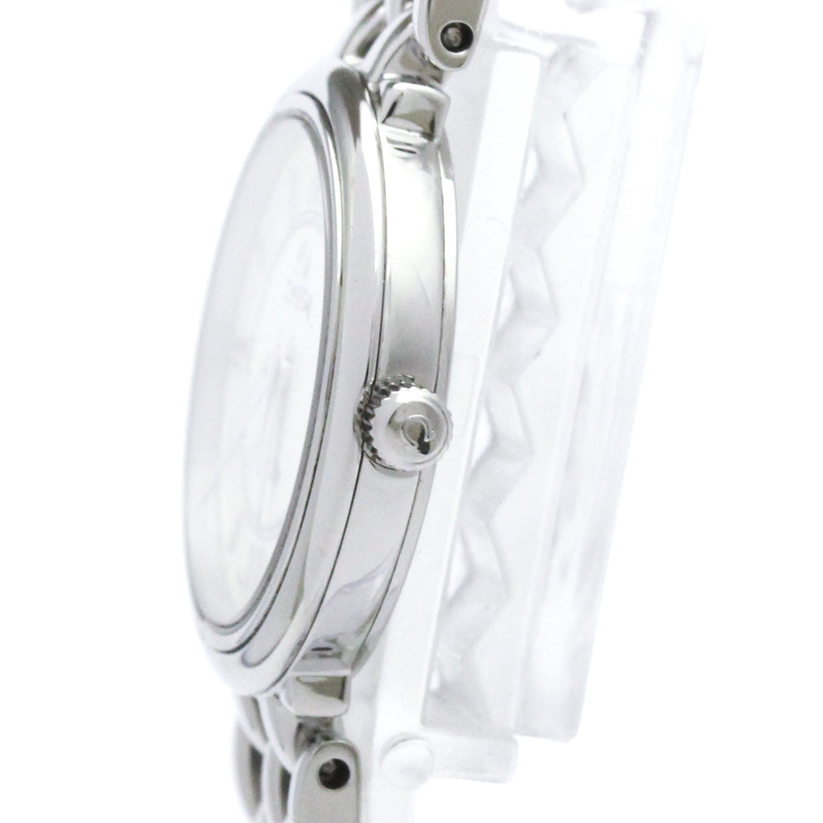 Pre-Owned OMEGA De Ville Stainless Steel Quartz Ladies Watch 7574.31 Polished