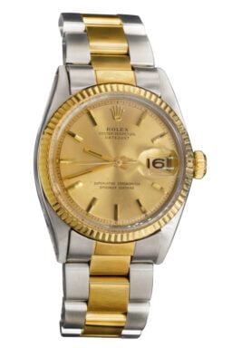 Pre-Owned Mens Rolex Two-Tone Yellow Gold and Stainless Steel Datejust Watch 1601