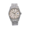Pre-Owned Rolex Datejust 36MM 1603 Silver Dial Engine Turned Bezel Stainless Steel Jubilee Bracelet