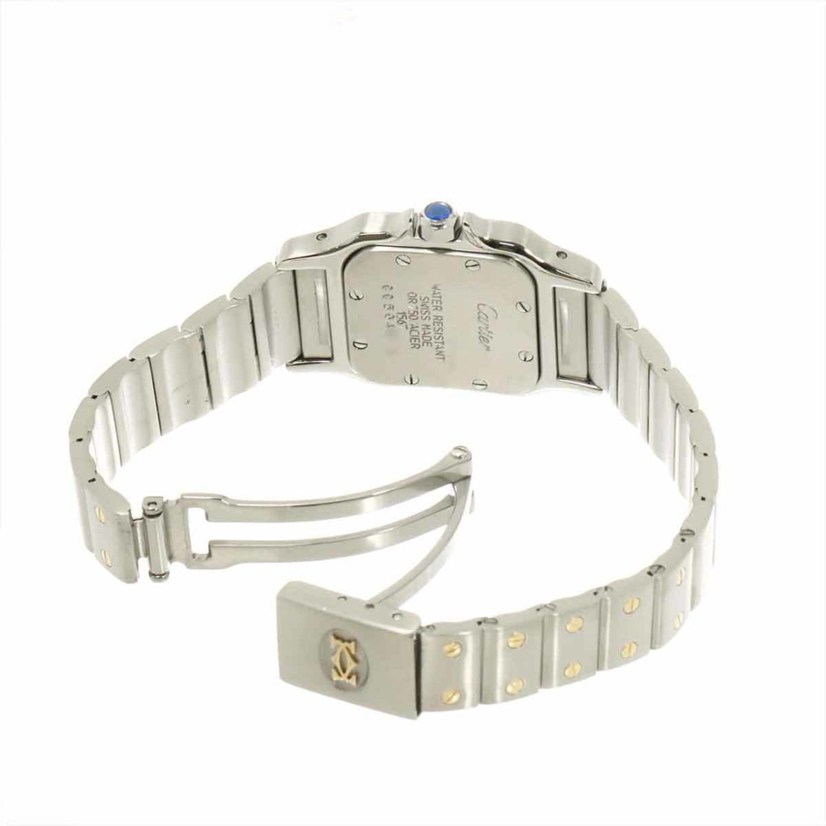 Pre-Owned Cartier Santos Galbee SM W20012C4 Two-Tone Ladies' Watch, Ivory & 18K Yellow Gold,...