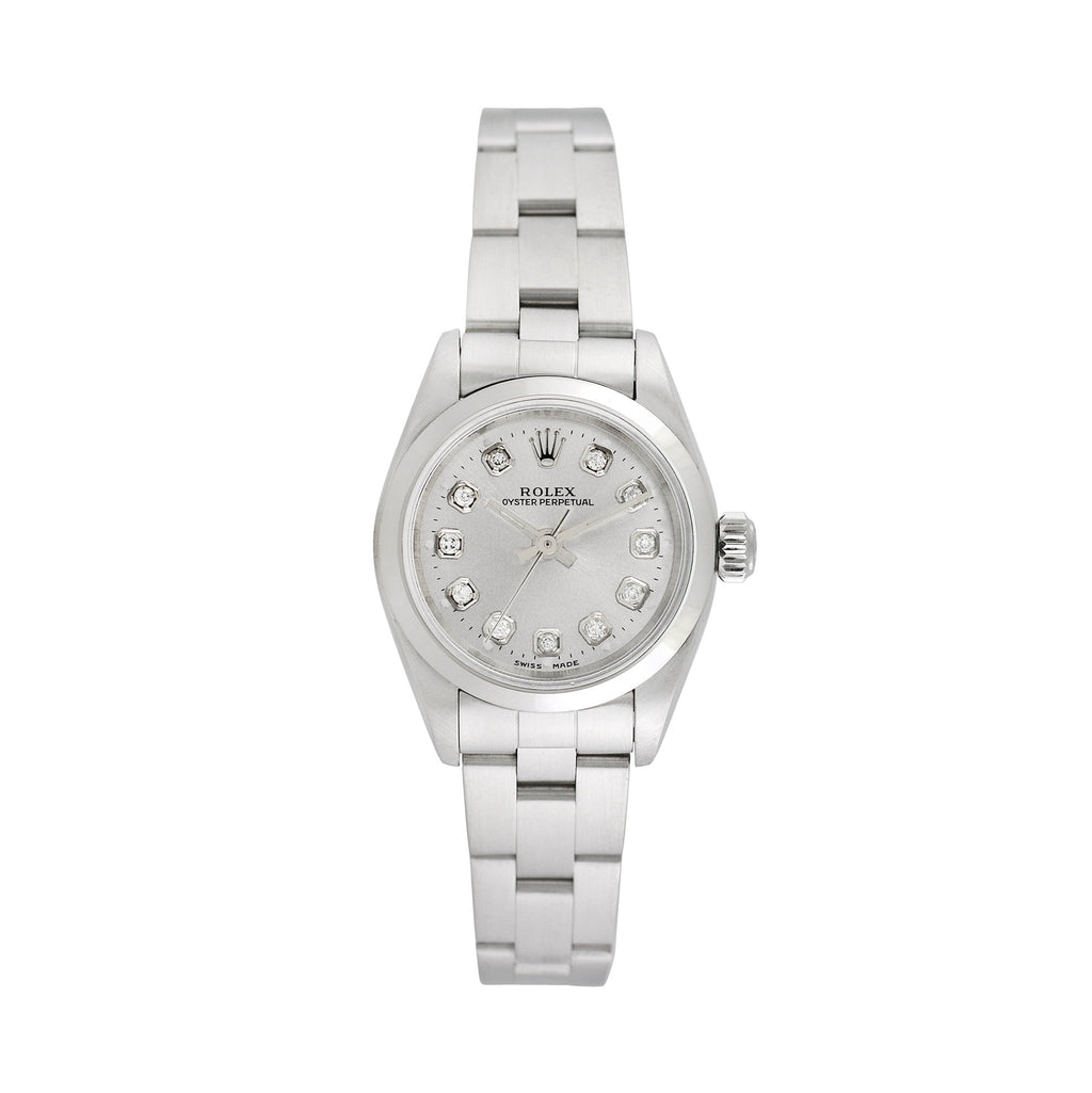 Pre-Owned Rolex Ladies Oyster Perpetual 25mm Stainless Steel Oyster Wristwatch
