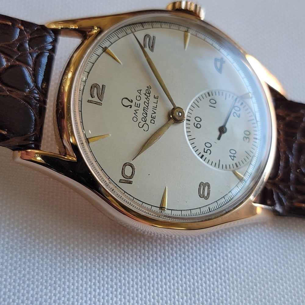 Pre-Owned Omega Seamaster 2508 DeVille 18k Rose Gold 1940s 36mm Mens Manual Wind RA711