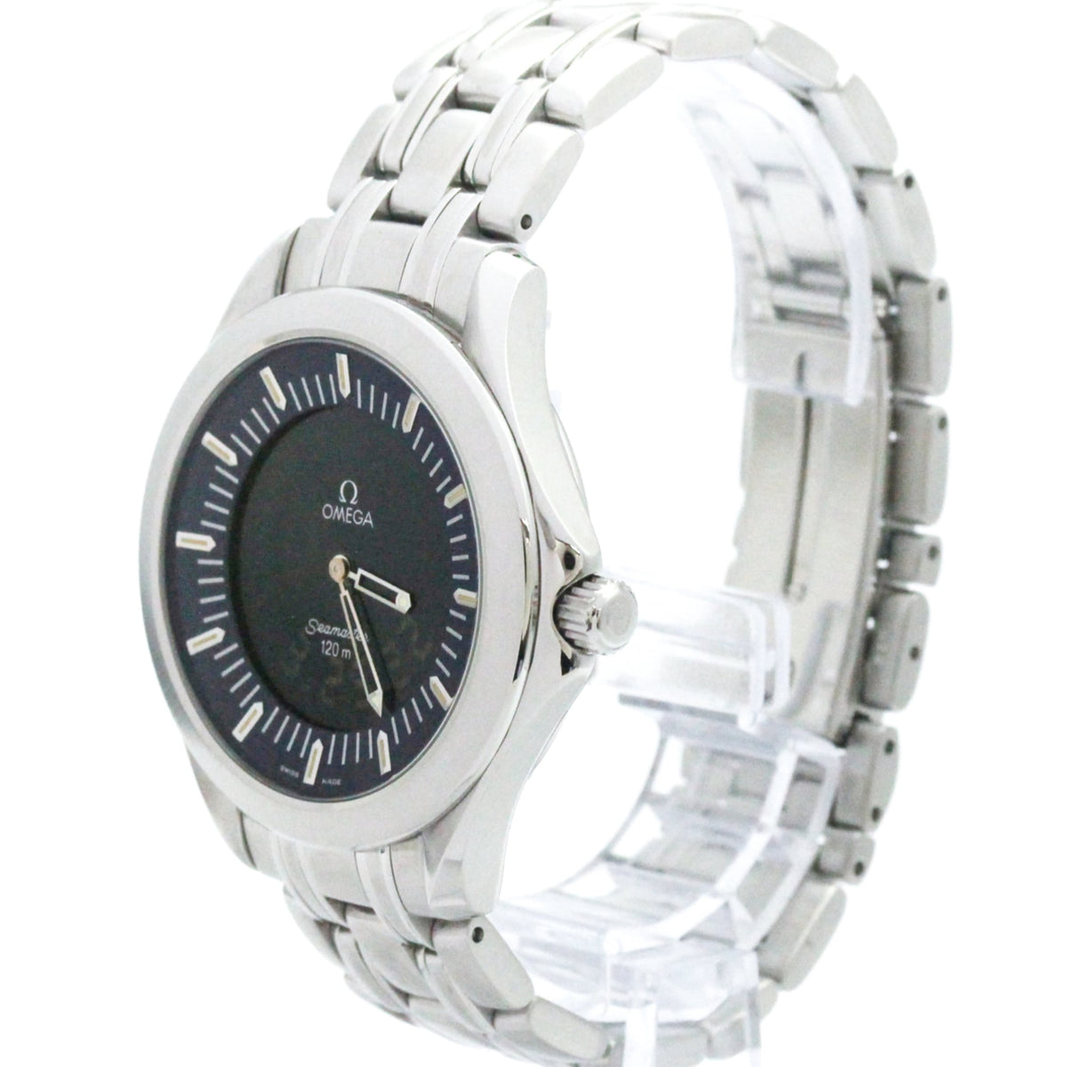 Pre-Owned OMEGA Seamaster 120M Multifunction Steel Mens Watch 2521.81 Polished