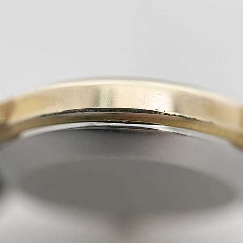 Pre-Owned Omega De Ville Watch f-25030 Gold Black Women's SS Leather Manual Winding OMEGA Dial...