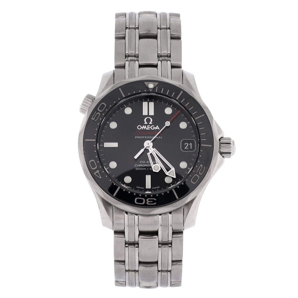 Pre-Owned Seamaster Professional Diver 300M Co-Axial Chronometer Automatic Watch Stainless Steel 36 By Rebag
