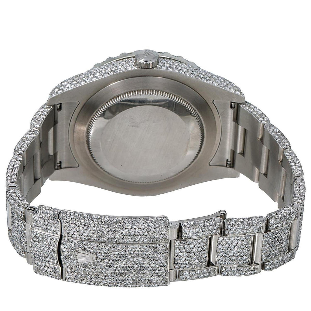 Pre-Owned Rolex Datejust 41MM 116300 Diamond Paved Rainbow Hour Dial Diamond Bezel Stainless Steel Full Diamond Oyster Bracelet 22.75ct