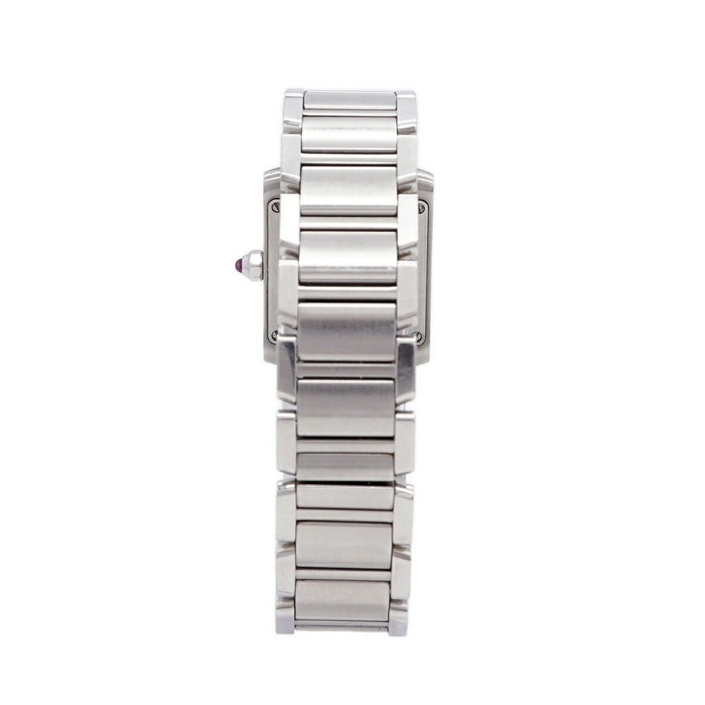 Pre-Owned Cartier Tank Française SM W51028Q3 Pink Dial Women's Watch
