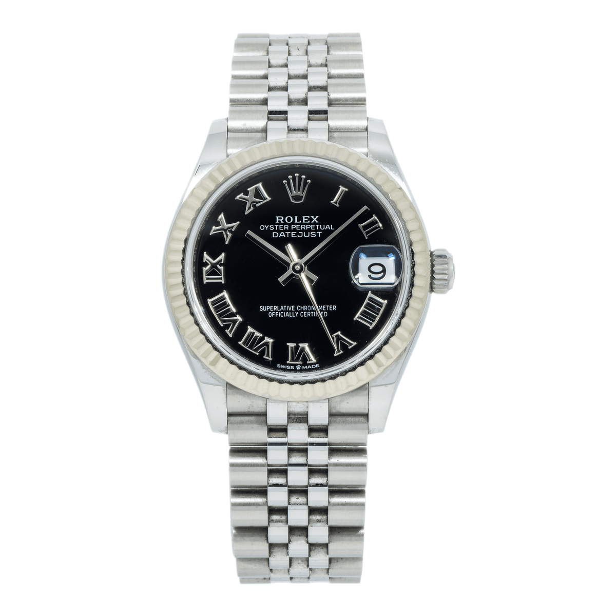 Pre-Owned Rolex Ladies Datejust 31mm 278274 with Fluted Bezel and Stainless Steel Jubilee Bracleet