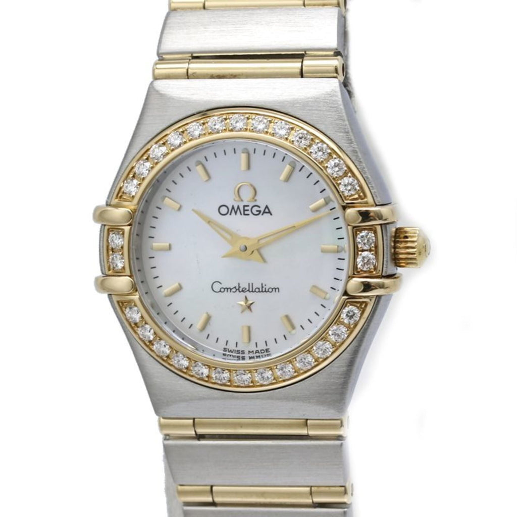 Pre-Owned OMEGA Constellation Mini Diamond 1267.70.00 Women's Watch SSx18K Yellow Gold 40604