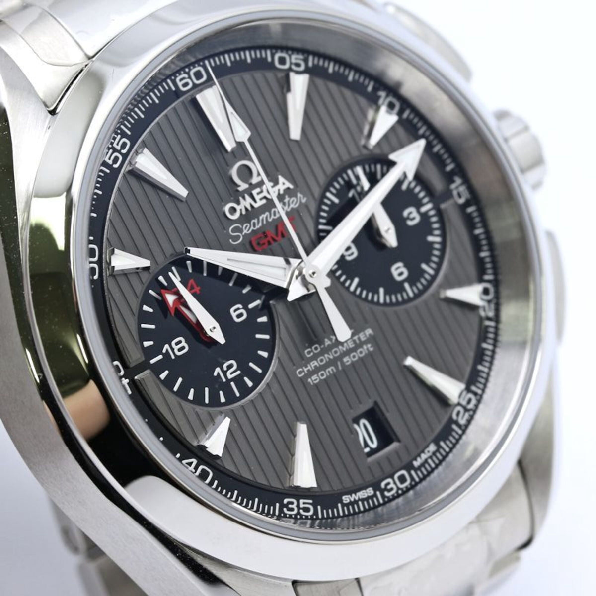 Pre-Owned OMEGA Seamaster Aqua Terra 150m Co-Axial Chronometer GMT 231.10.43.52.06.001 Men's...