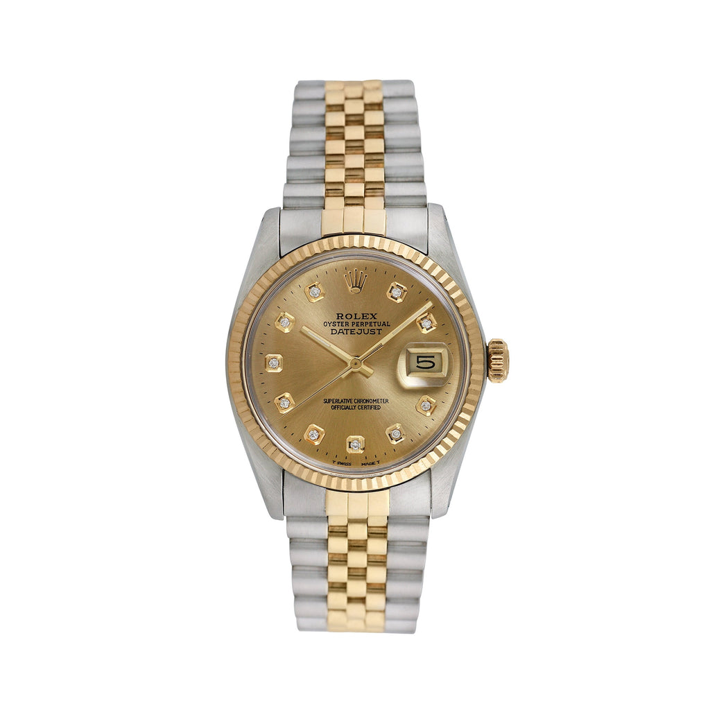 Pre-Owned Rolex Men's Datejust 36mm Stainless Steel and 18K Yellow Gold Jubilee Wristwatch