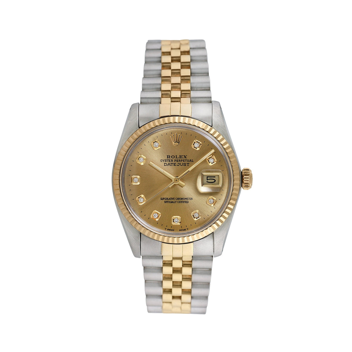 Pre-Owned Rolex Men's Datejust 36mm Stainless Steel and 18K Yellow Gold Jubilee Wristwatch