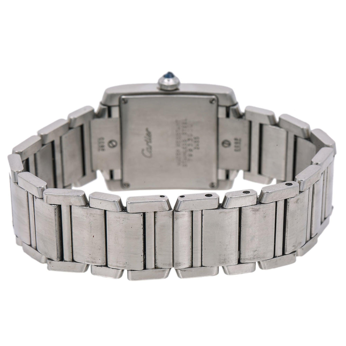 Pre-Owned Cartier Tank Francaise W51011Q3 25 x 31 mm White Dial with Stainless Steel Bracelet