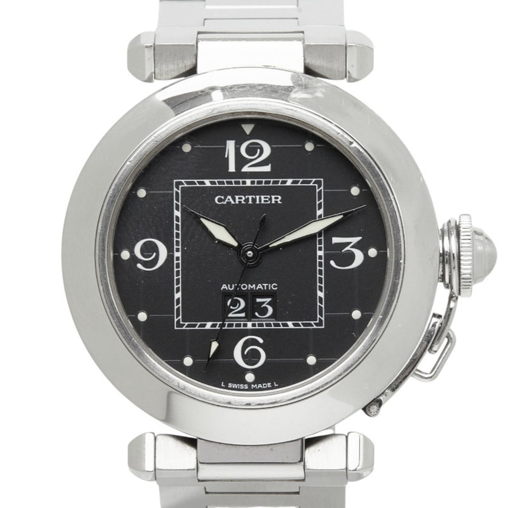 Pre-Owned Cartier Pasha C Big Date Watch W31053M7 Automatic (with manual winding) Black Dial...