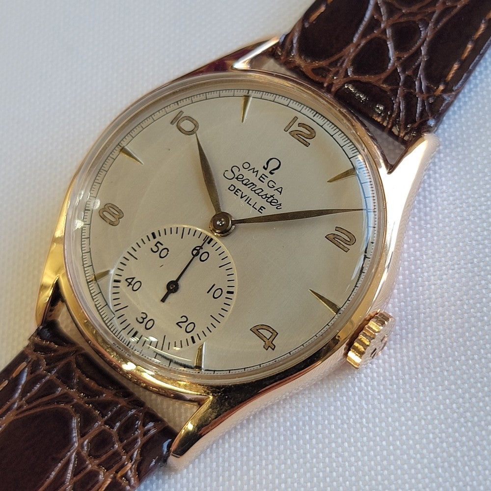 Pre-Owned Omega Seamaster 2508 DeVille 18k Rose Gold 1940s 36mm Mens Manual Wind RA711