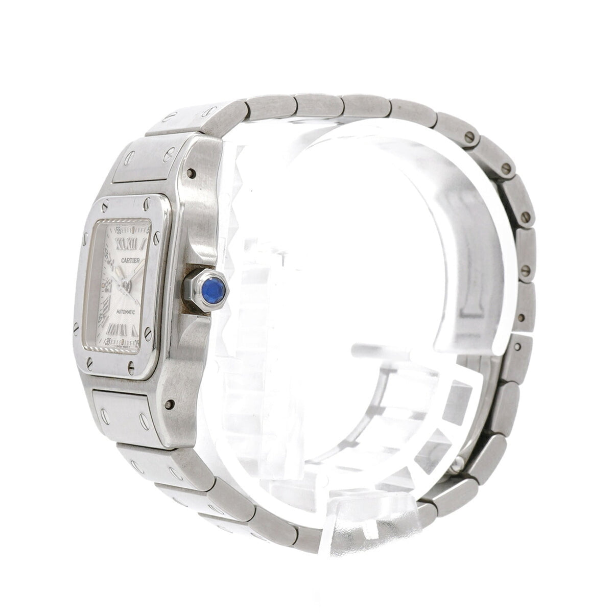Pre-Owned Cartier Santos Galbee SM W20044D6 Silver Dial Women's Watch