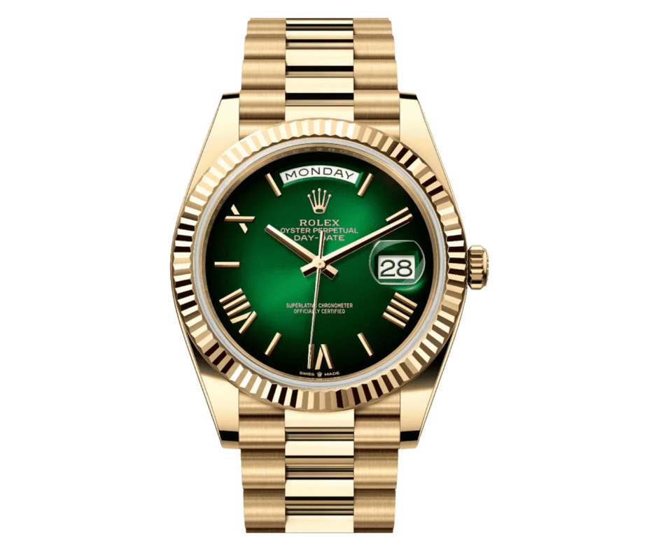 Pre-Owned Rolex Day-Date 40 Green Ombre Dial â€“ 228238