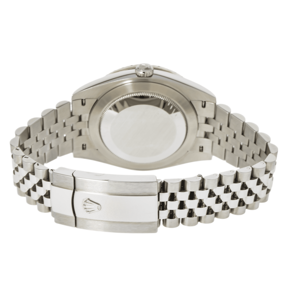 Pre-Owned Rolex Datejust 41MM 126300 Black Dial Diamond Bezel Stainless Steel Jubilee Bracelet