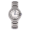 Pre-Owned Ballon Bleu de Cartier Quartz Watch Stainless Steel with Diamond Bezel 28 By Rebag