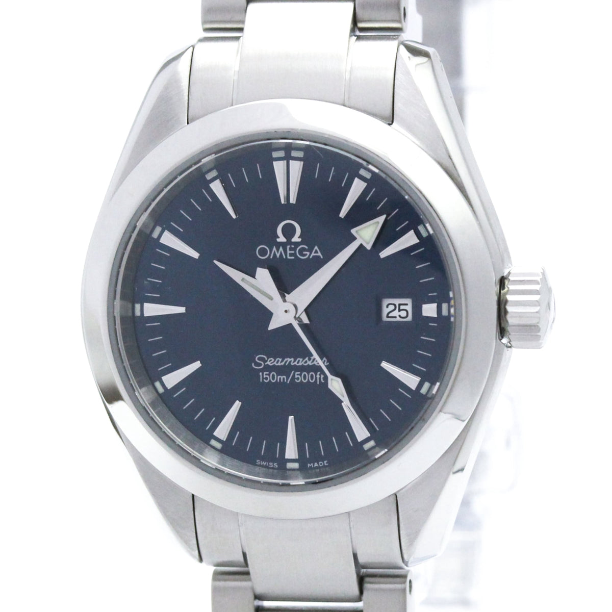 Pre-Owned OMEGA Seamaster Aqua Terra Quartz Ladies Watch 2577.80 Polished