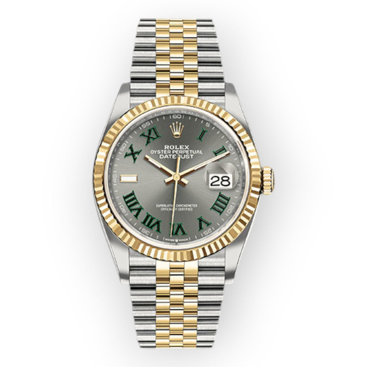 Pre-Owned Rolex Datejust 126233 36 mm Slate Dial Two-Tone Jubilee Bracelet Men’s Watch
