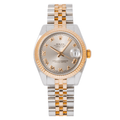 Pre-Owned Rolex Datejust 31MM 178271 Silver Roman Dial Fluted Bezel Two Tone Rose Gold Jubilee Bracelet