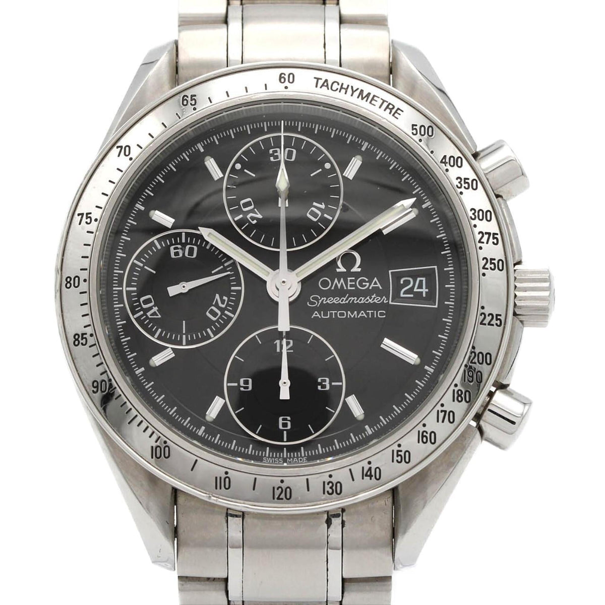 Pre-Owned Omega Speedmaster Date 3513.50 Stainless Steel Automatic Watch