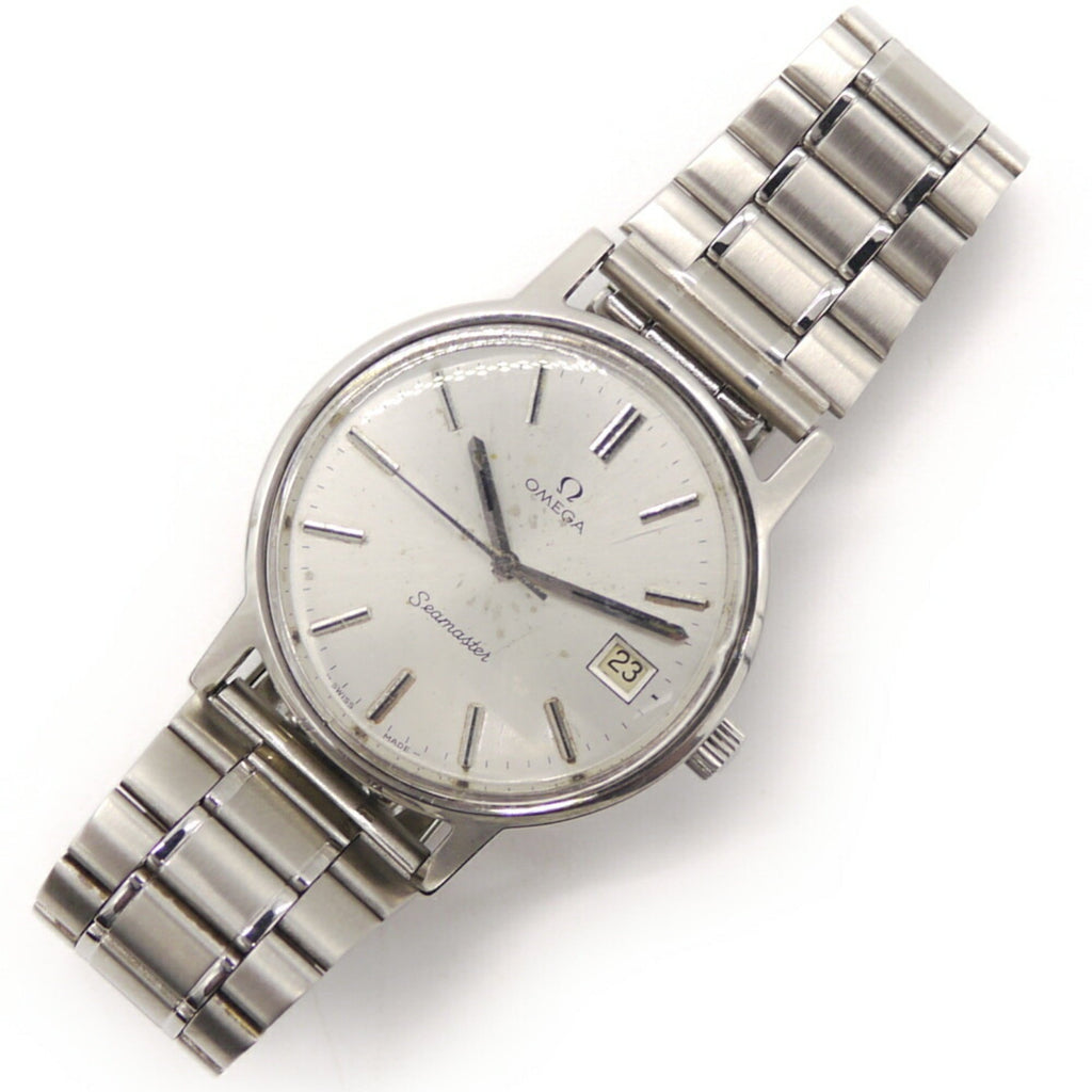Pre-Owned OMEGA Seamaster manual winding watch silver dial (Fair)