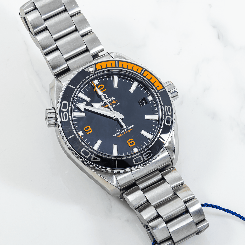 Pre-Owned Omega Seamaster Planet Ocean 600M 43.5mm Black Dial Stainless Steel Bracelet Watch