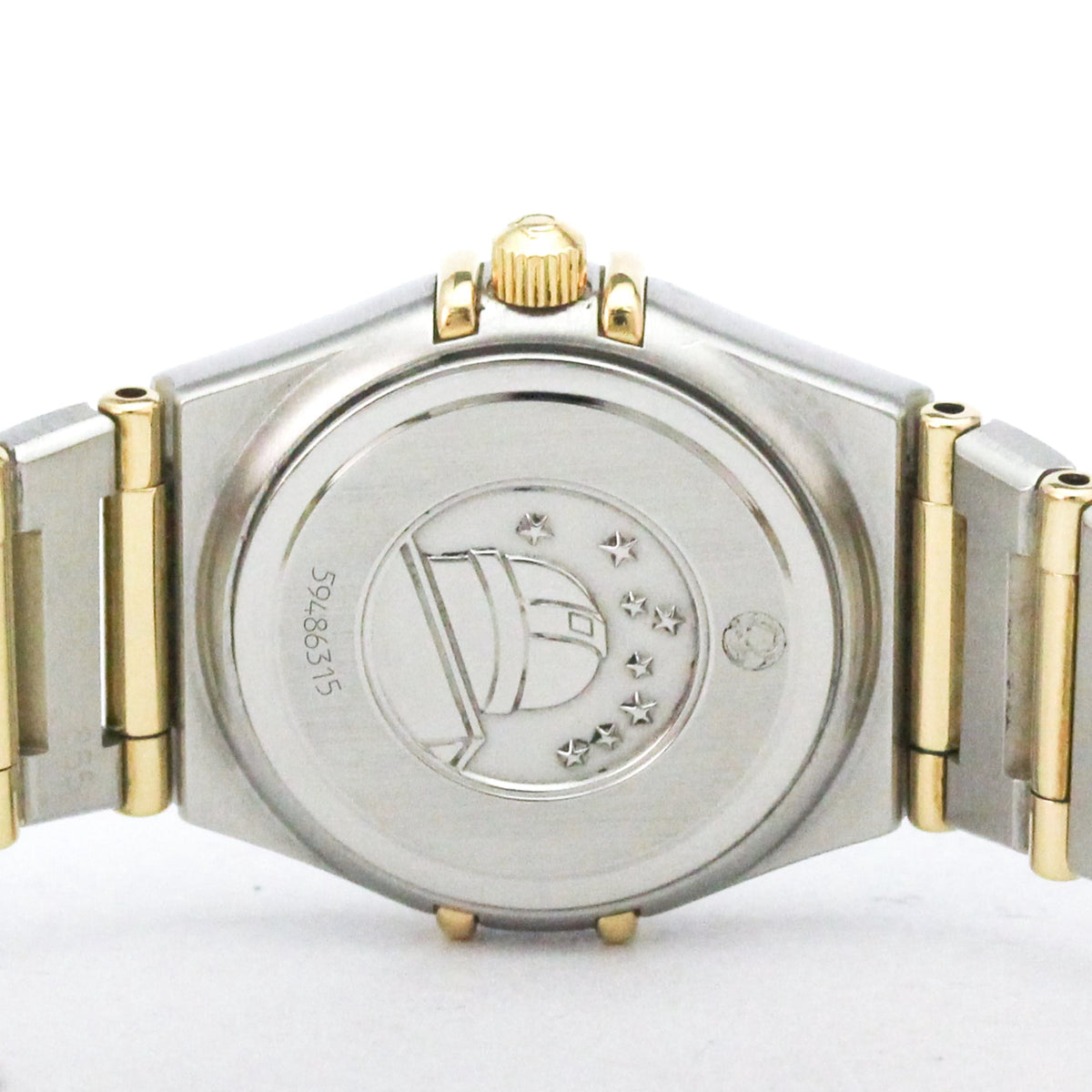 Pre-Owned OMEGA Constellation Diamond 18K Gold Steel Watch 1267.10 Polished