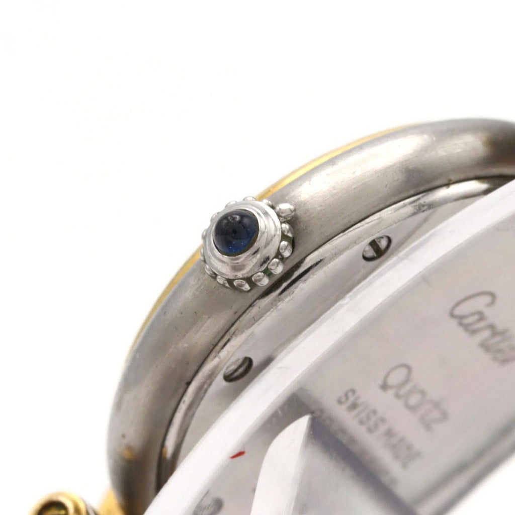 Pre-Owned Cartier Panthère Vendôme SM 2-Row Stainless Steel x Yellow Gold Quartz Watch