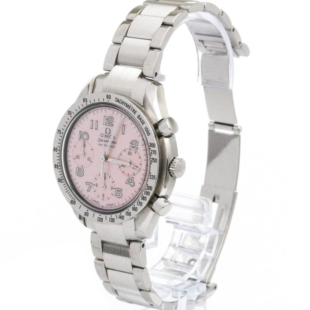 Pre-Owned OMEGA Speedmaster Automatic Pink MOP Dial Steel Watch 3502.78 Polished