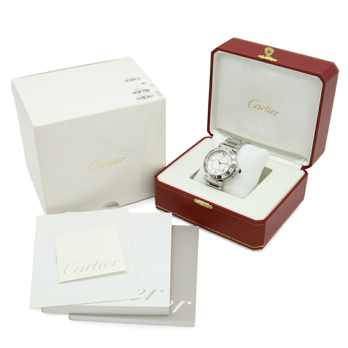 Pre-Owned Cartier Pasha Seatimer, silver dial, automatic transmission, men's watch, W31080M7