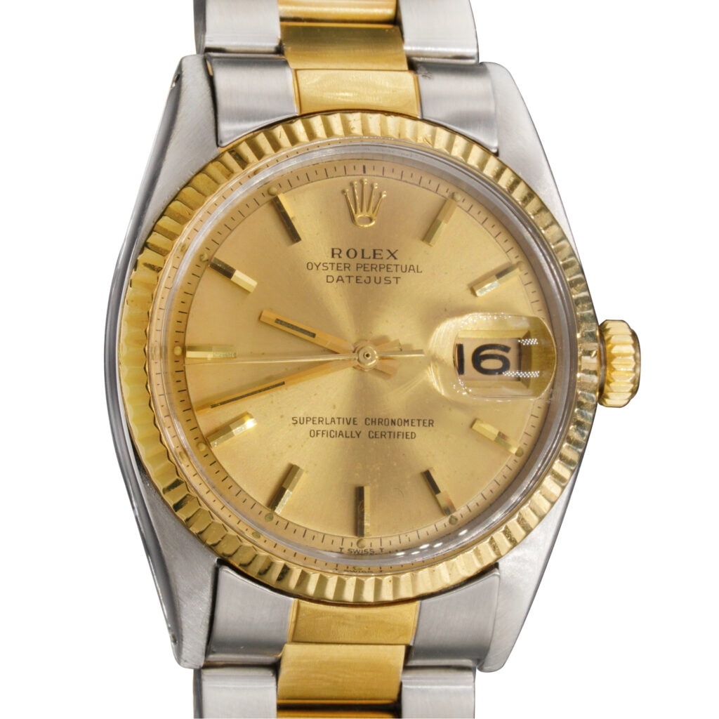 Pre-Owned Mens Rolex Two-Tone Yellow Gold and Stainless Steel Datejust Watch 1601