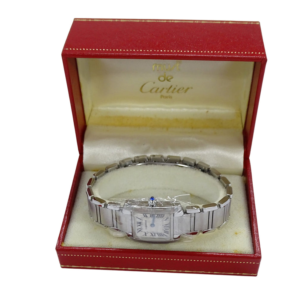 Pre-Owned Cartier women's watch, Tank Française SM, quartz movement, stainless steel (SS),...
