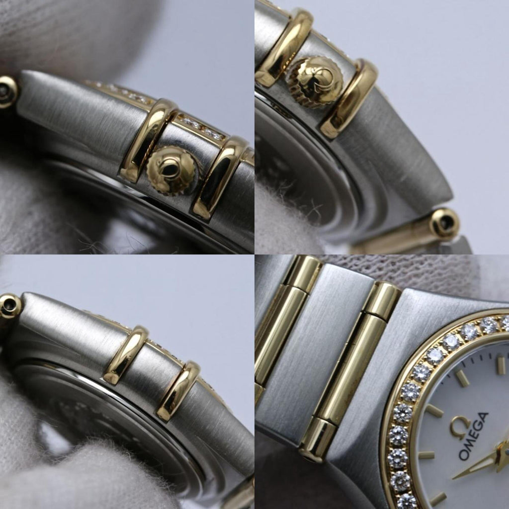 Pre-Owned OMEGA Constellation Mini Diamond 1267.70.00 Women's Watch SSx18K Yellow Gold 40604