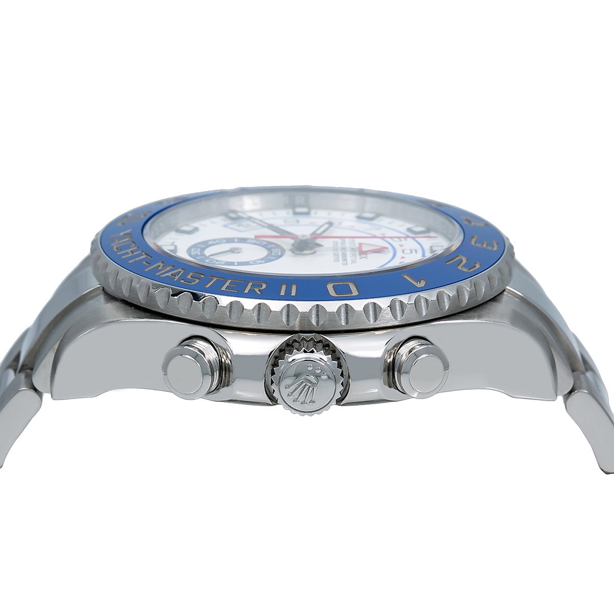 Pre-Owned Rolex Yacht-Master II 116680 44MM White Dial Blue Hands With Stainless Steel Bracelet