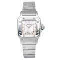 Pre-Owned Cartier Santos Galbee 2423 24MM White Dial With Stainless Steel Bracelet