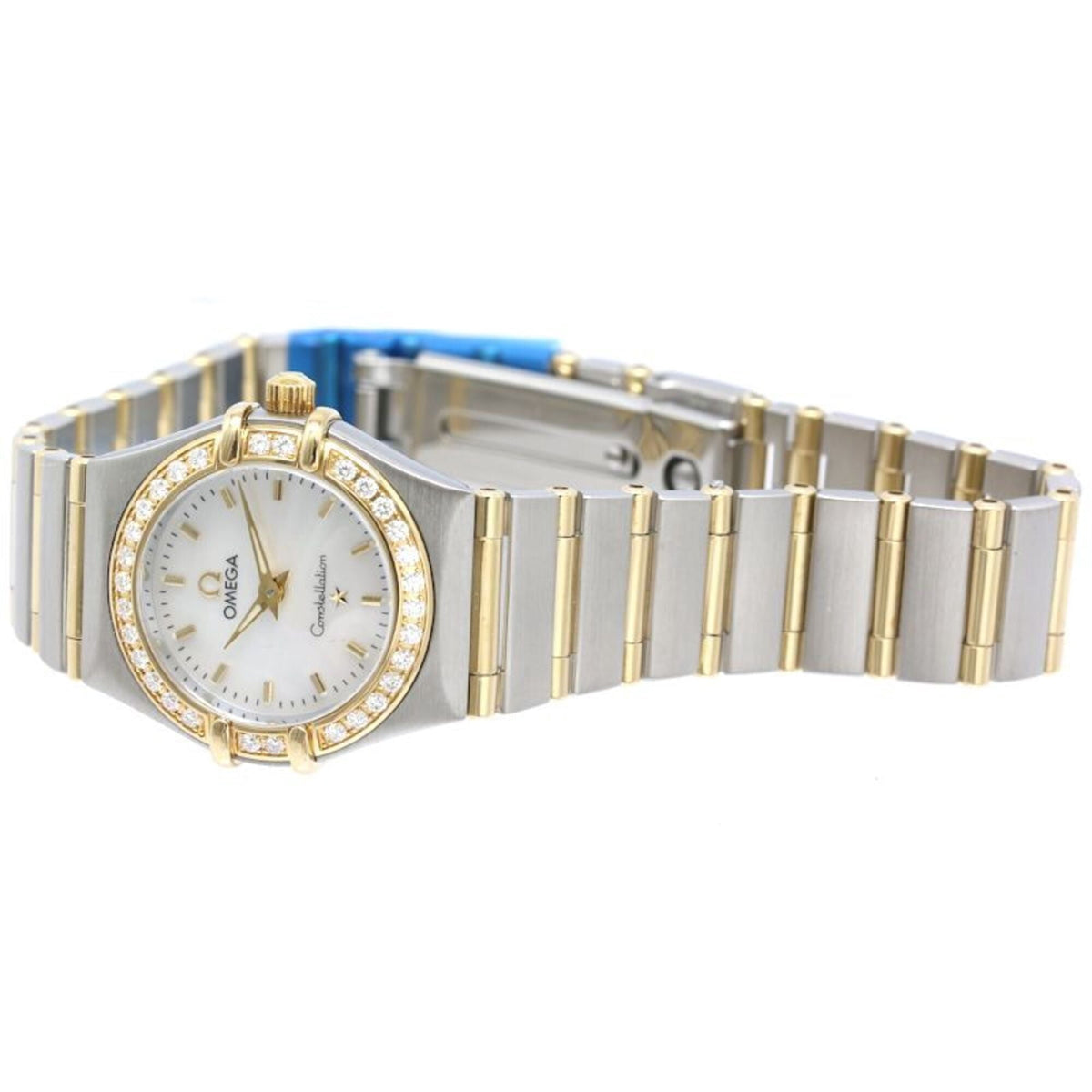 Pre-Owned OMEGA Constellation Mini Diamond 1267.70.00 Women's Watch SSx18K Yellow Gold 40604