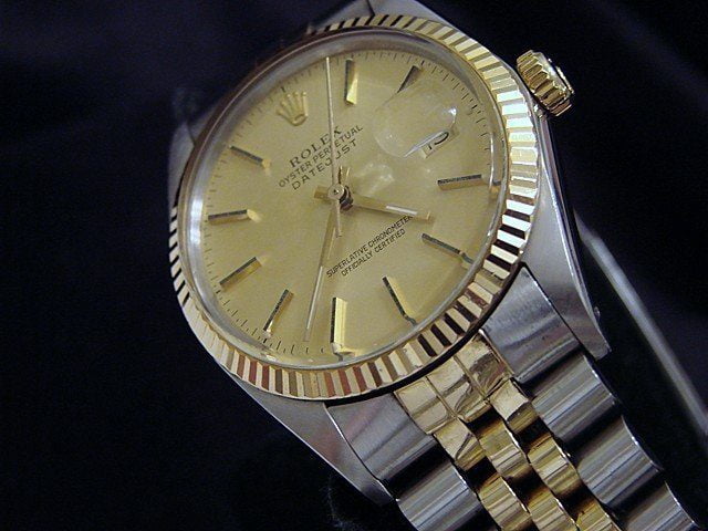 Pre-Owned Men's Rolex Two-Tone 18K/SS Datejust Champagne 16013