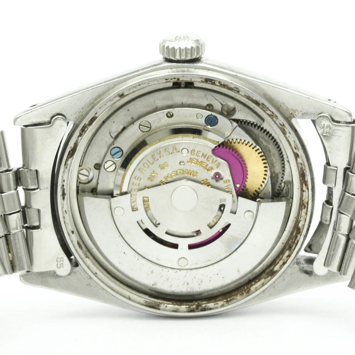 Pre-Owned ROLEX Datejust 1603 Stainless Steel Automatic Mens Watch Vintage