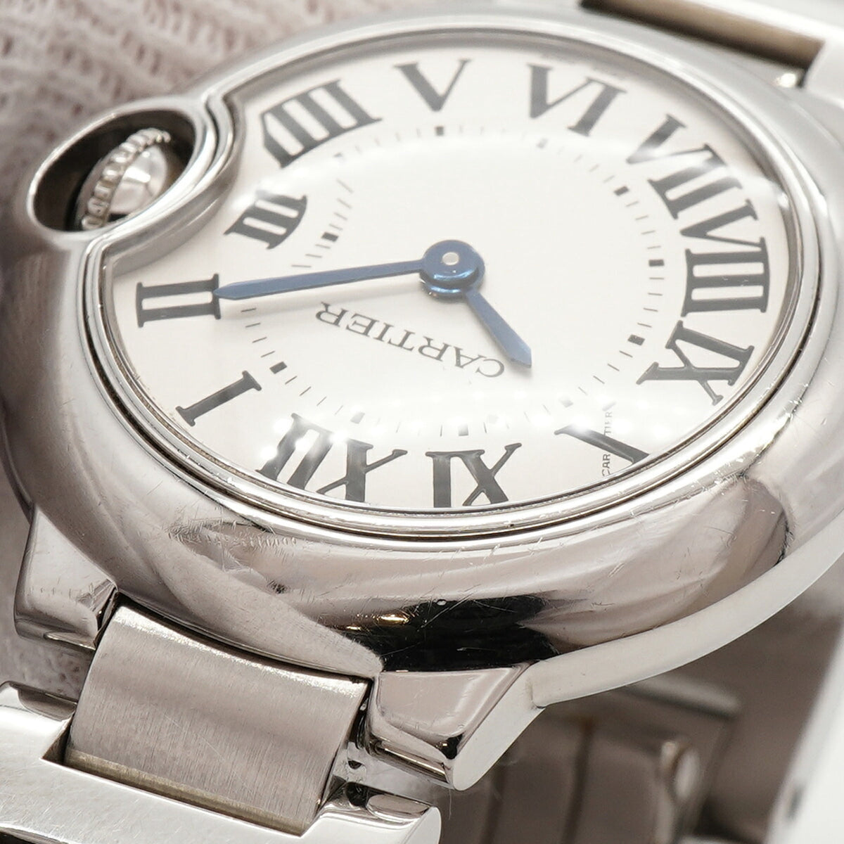 Pre-Owned Cartier Ballon Bleu SM W69010Z4 Silver Dial Women's Watch