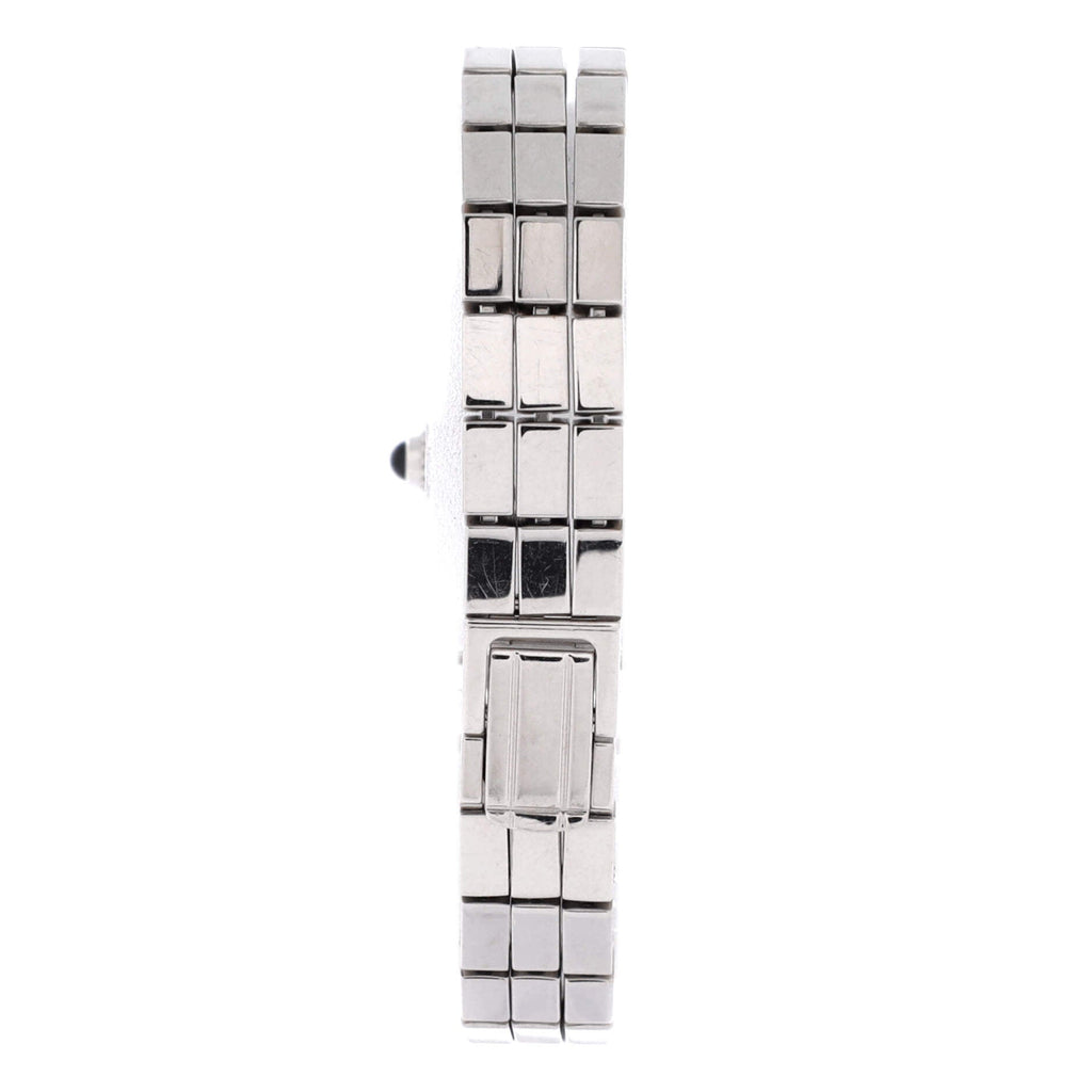 Pre-Owned Tank Allongee Laniere Quartz Watch White Gold 14 By Rebag