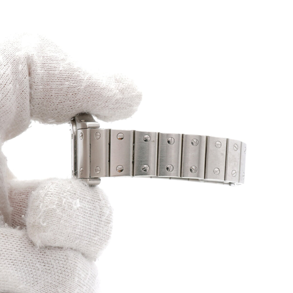 Pre-Owned Cartier Santos Galbee SM W20044D6 Silver Dial Women's Watch