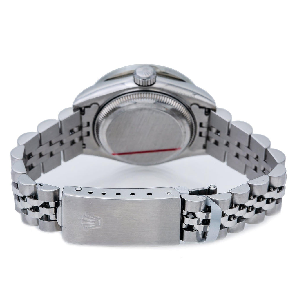 Pre-Owned Rolex Datejust 26MM 6917 Silver Diamond Dial Diamond Bezel Stainless Steel Jubilee Bracelet 0.9ct