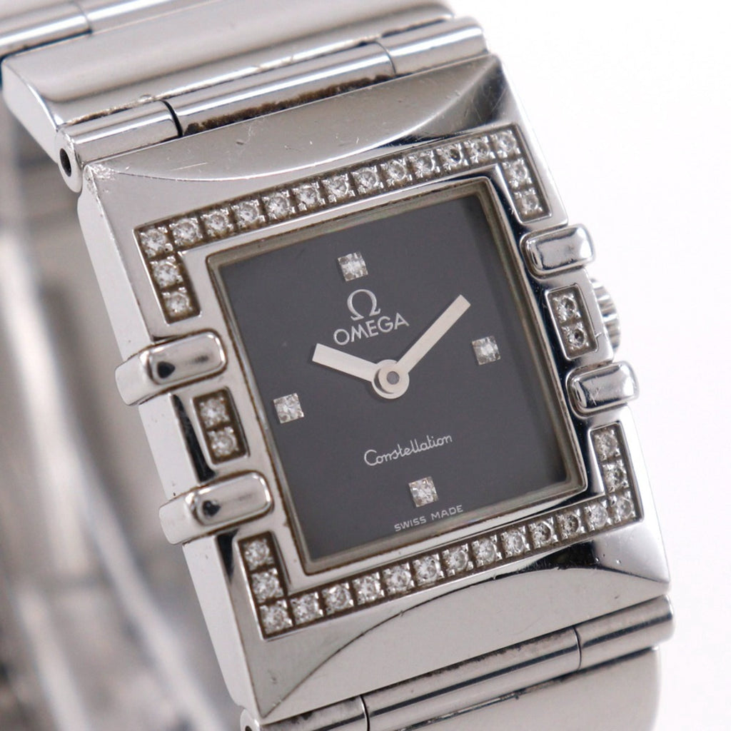 Pre-Owned OMEGA Constellation Carree Watch, cal. 1376 1528.46, stainless steel with... (Fair)