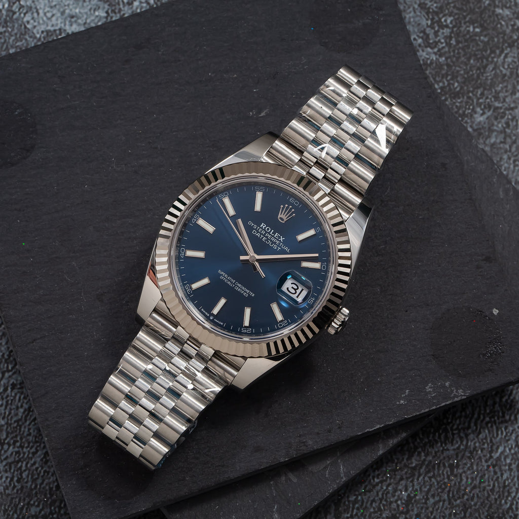 Pre-Owned Rolex Datejust 126334 41mm Blue Dial With Jubilee